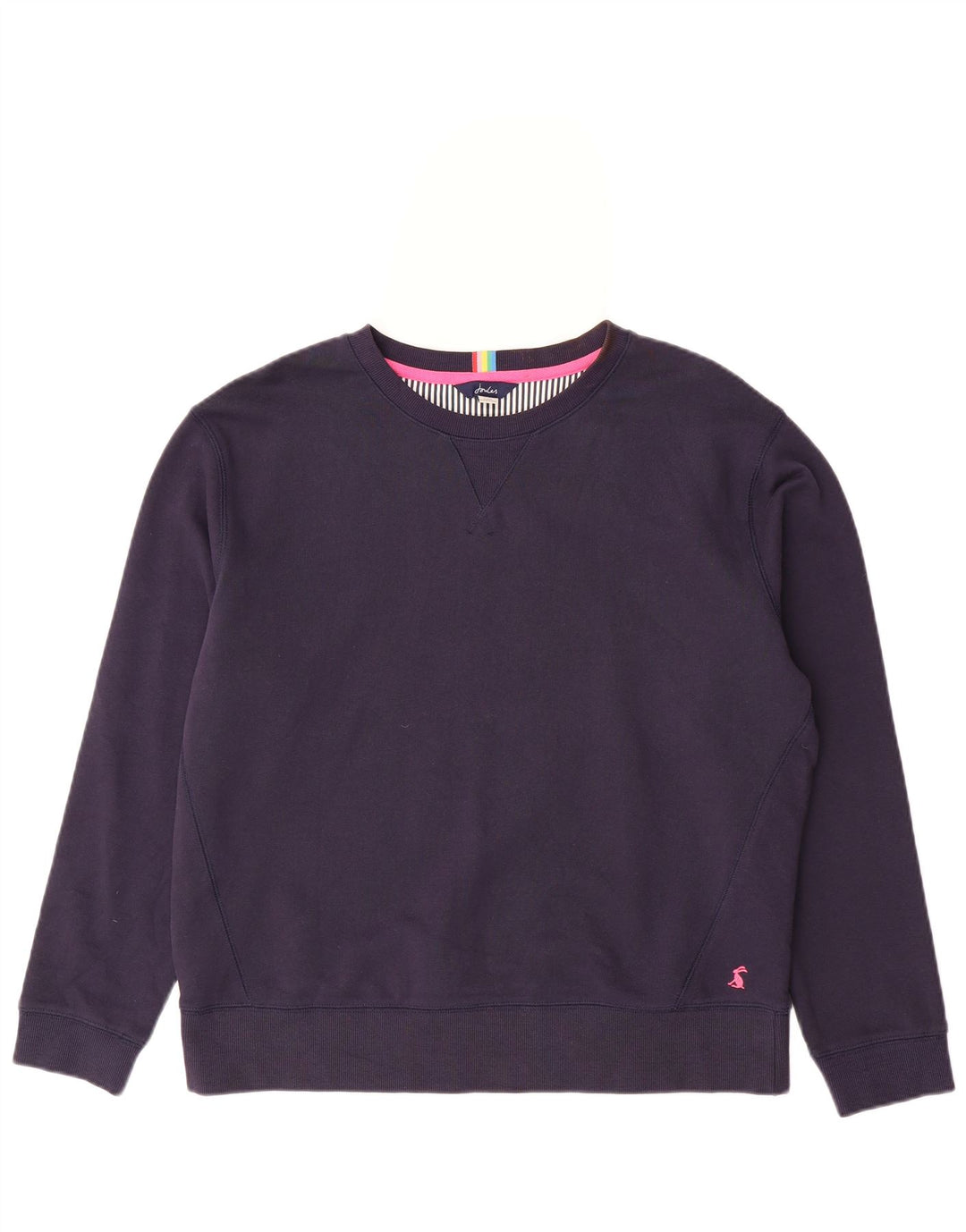 JOULES Pull-over surdimensionné pour femme UK 12 Bleu marine moyen en coton