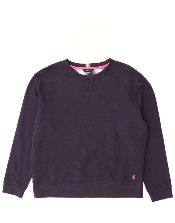 JOULES Pull-over surdimensionné pour femme UK 12 Bleu marine moyen en coton