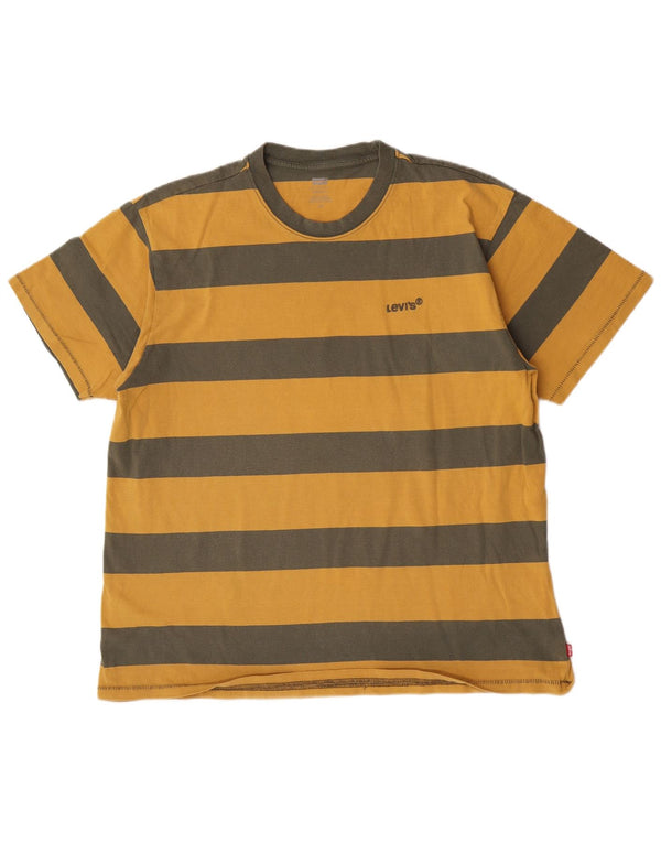 Levi's T-Shirt Homme Large Rayé Jaune