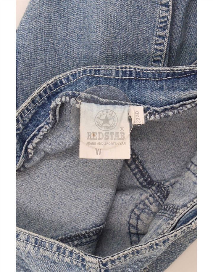 vintage Femme Mini Jupe En Jean W27 Petit Coton Bleu