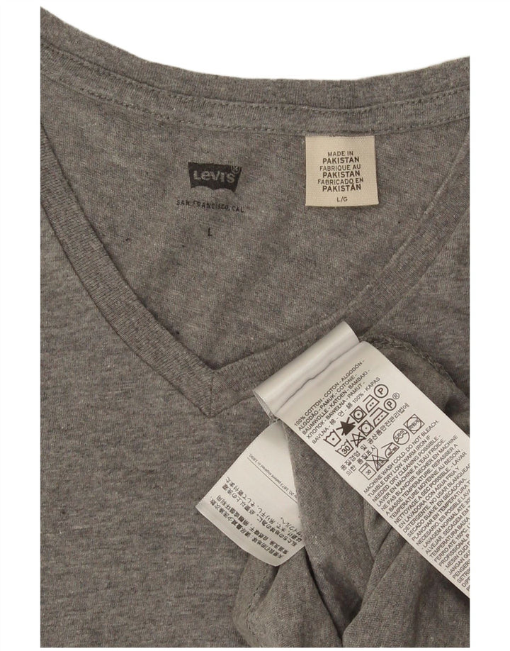 Levi's T-Shirt Top Homme Gris Moucheté Coton