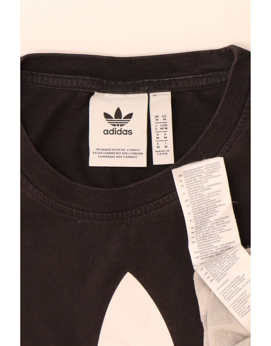 Adidas T-shirt graphique pour homme en coton camouflage noir moyen