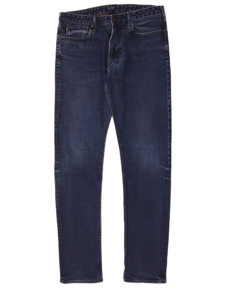 Armani Jeans Slim Homme W32 L32 Bleu Marine Coton
