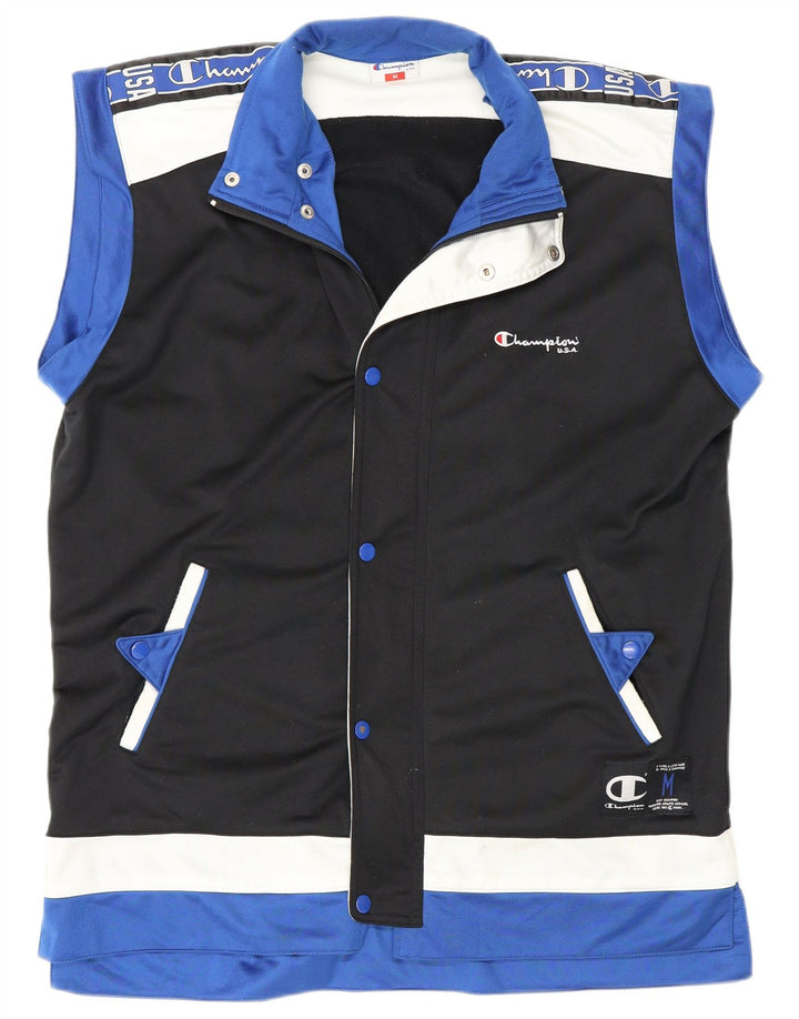 Champion Veste de Survêtement USA Graphic Homme Noir Moyen Colourblock