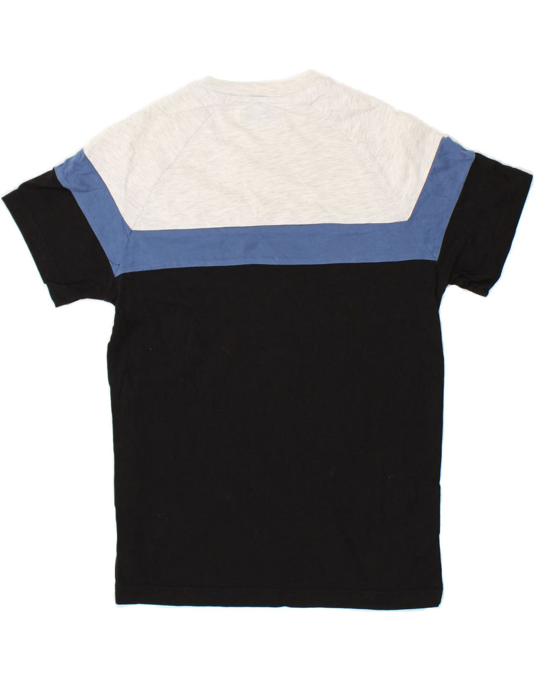 JULES Mens T-Shirt Top Small Black Colourblock Cotton Vintage Jules and Second-Hand Jules from Messina Hembry 