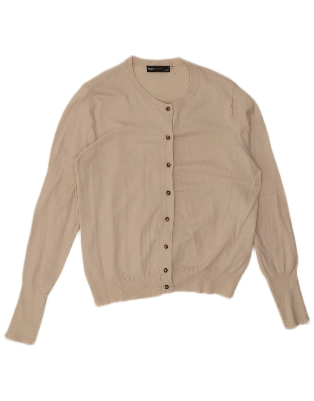 Marks & Spencer Cardigan pour femme en viscose blanc cassé UK 44