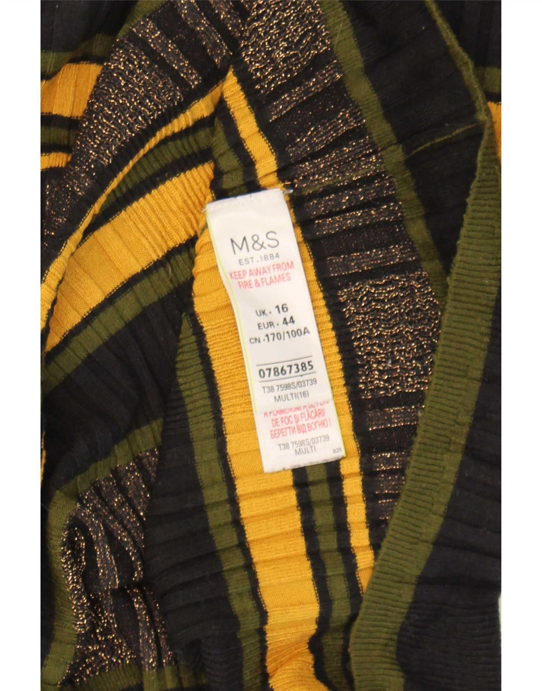 Marks & Spencer Pull col bateau pour femme UK 16 Large Multicolore