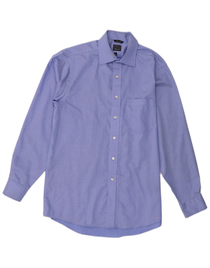Chaps Chemise Homme Taille 15 1/2 Coton à Carreaux Bleu Moyen