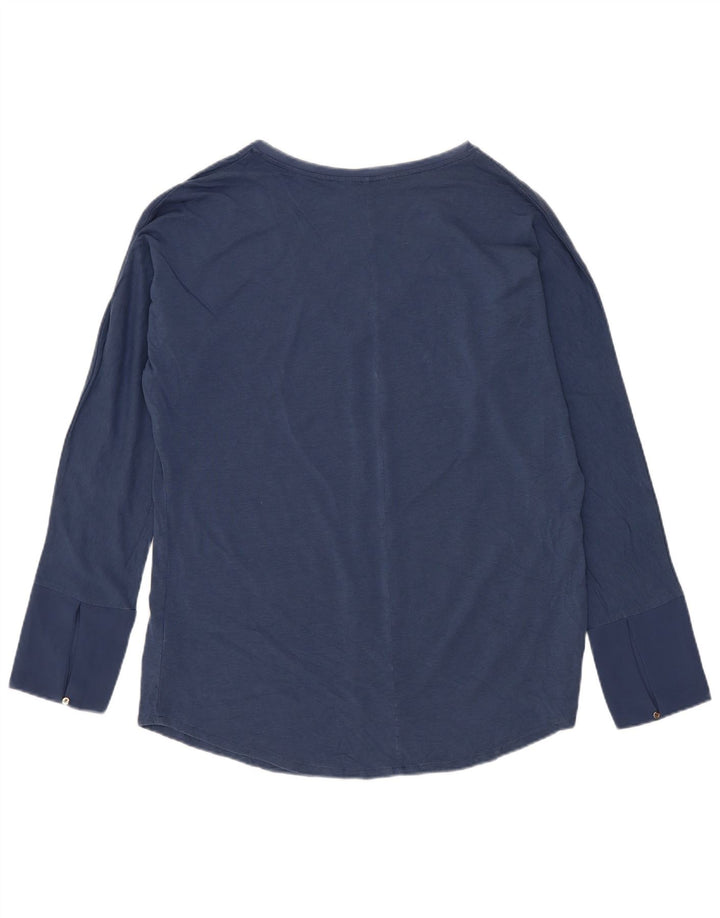 Massimo Dutti Haut à manches longues pour femme UK 46 Large Bleu marine Polyester