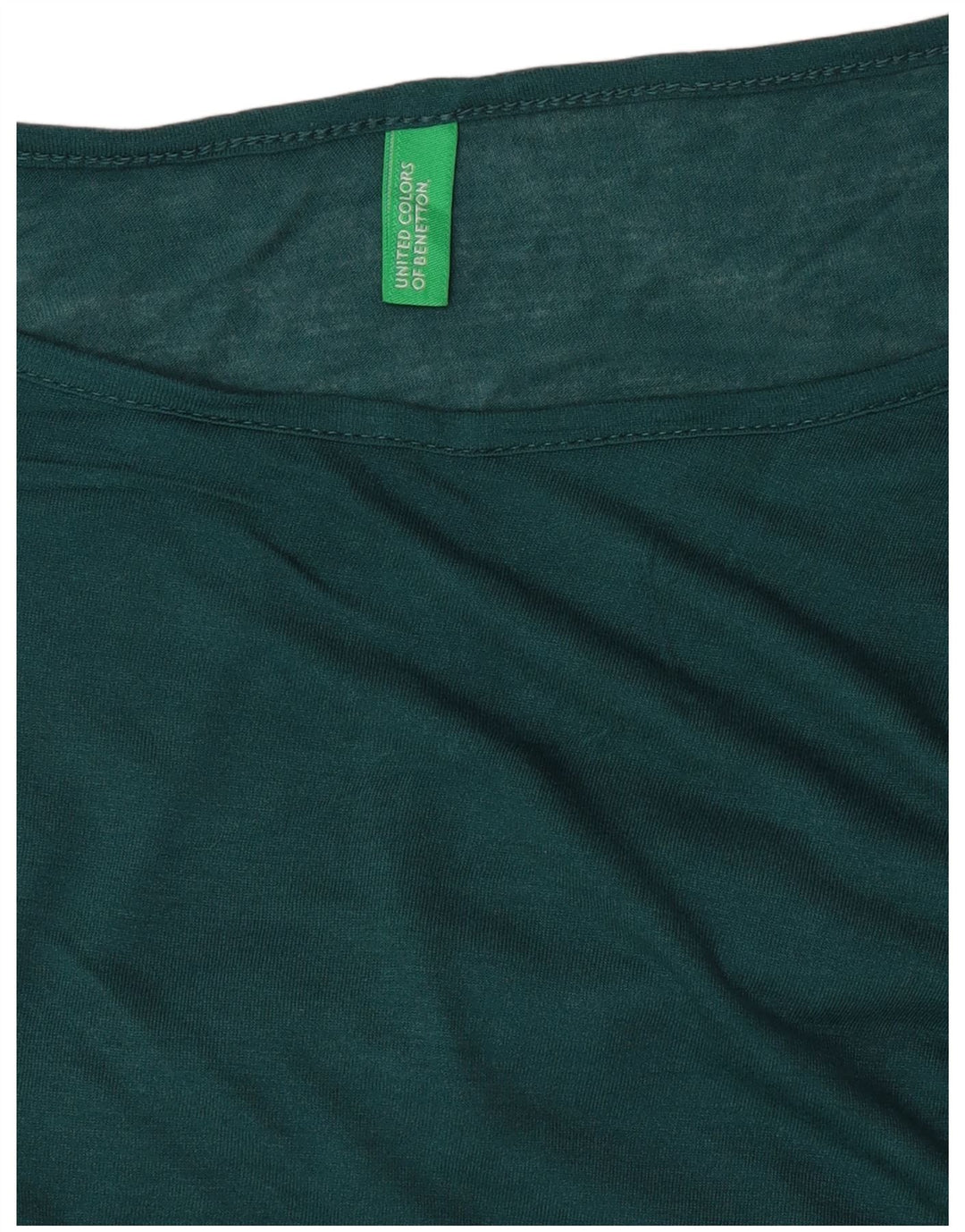 BENETTON Haut transparent à manches longues pour femme UK 18 XL Vert