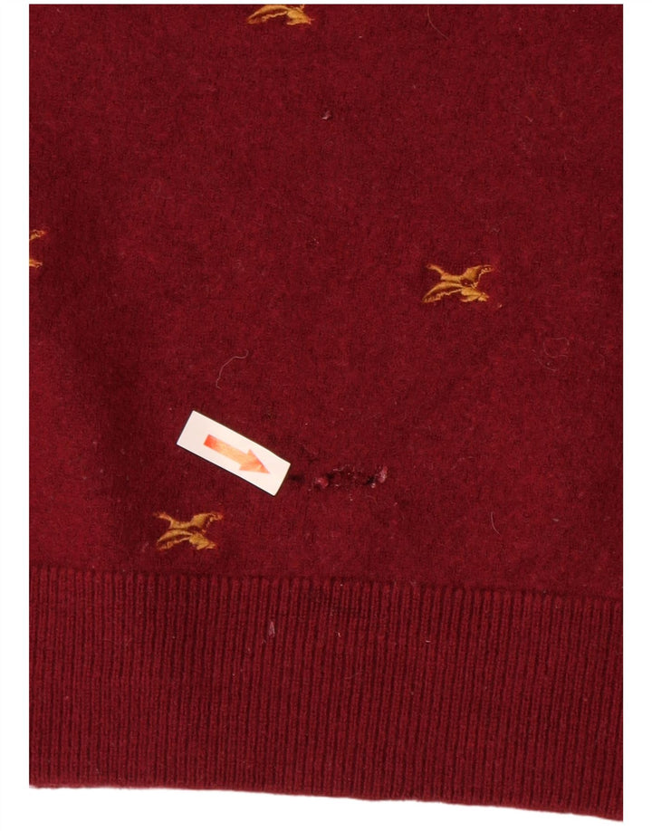 Carhartt Pull à col rond pour femme Motif abstrait UK 14 Grand Rouge
