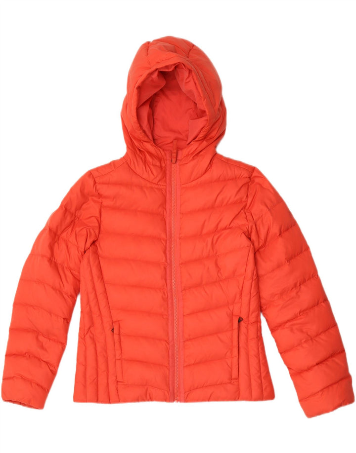 Timberland Veste rembourrée à capuche pour femme UK 10 Small Rouge Nylon