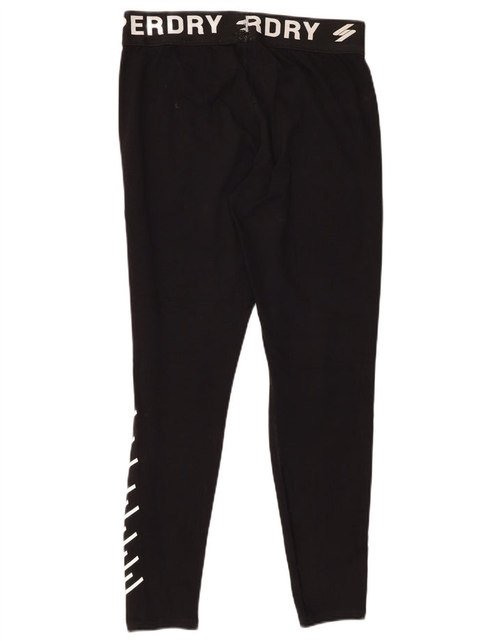 SUPERDRY Leggings graphiques pour femmes UK 12 noir moyen