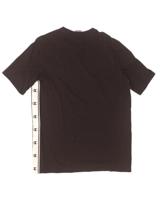 Champion T-Shirt Graphique Homme Grand Noir Colorblock Coton