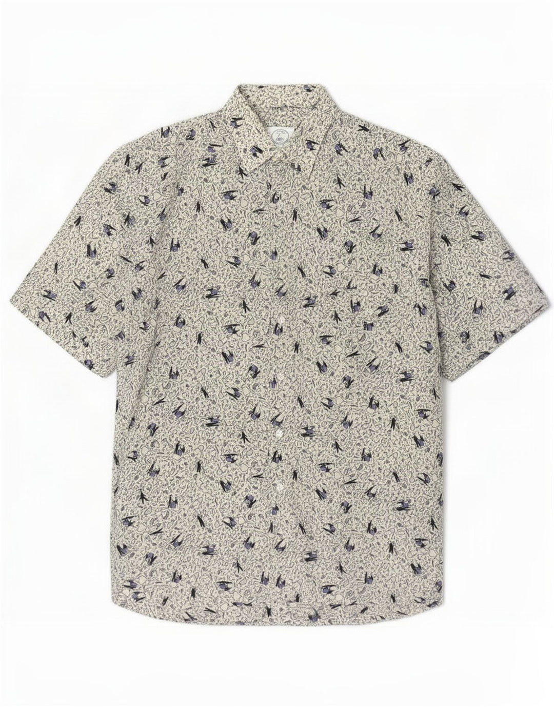 Chemise à motif abstrait pour hommes Carrel beige moyen