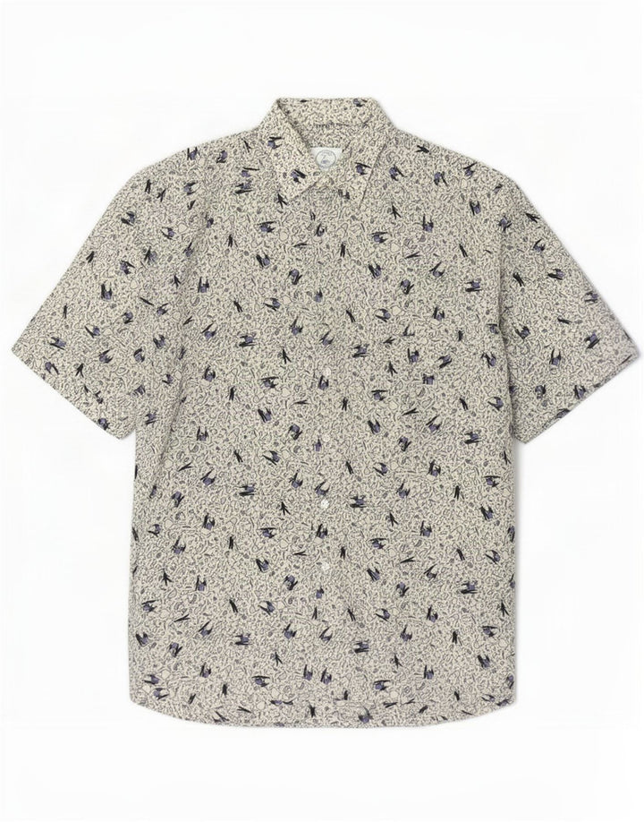 Chemise à motif abstrait pour hommes Carrel beige moyen