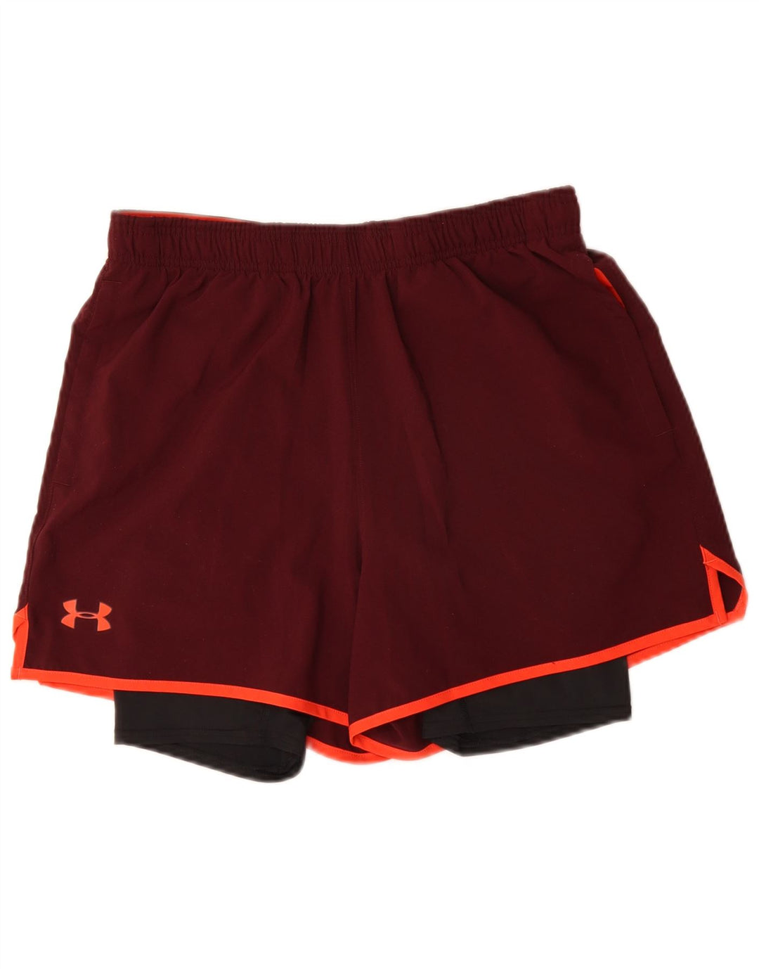 UNDER ARMOUR Short de Sport Heat Gear Homme Bordeaux Moyen Polyester