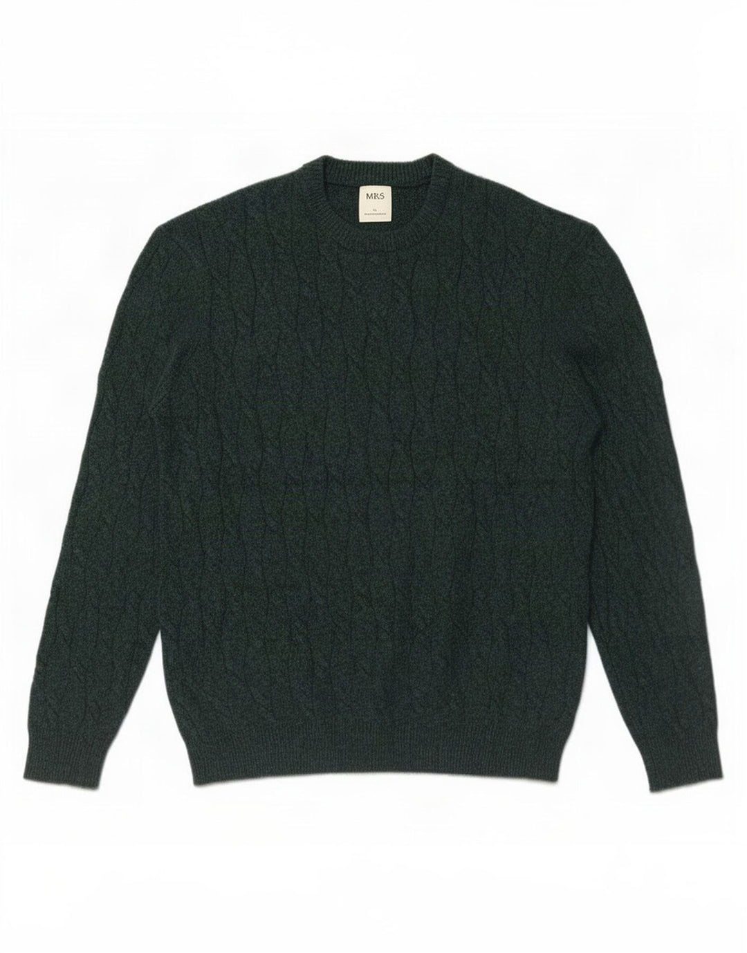 Marks & Spencer Pull ras du cou pour homme, grand, vert, polyamide