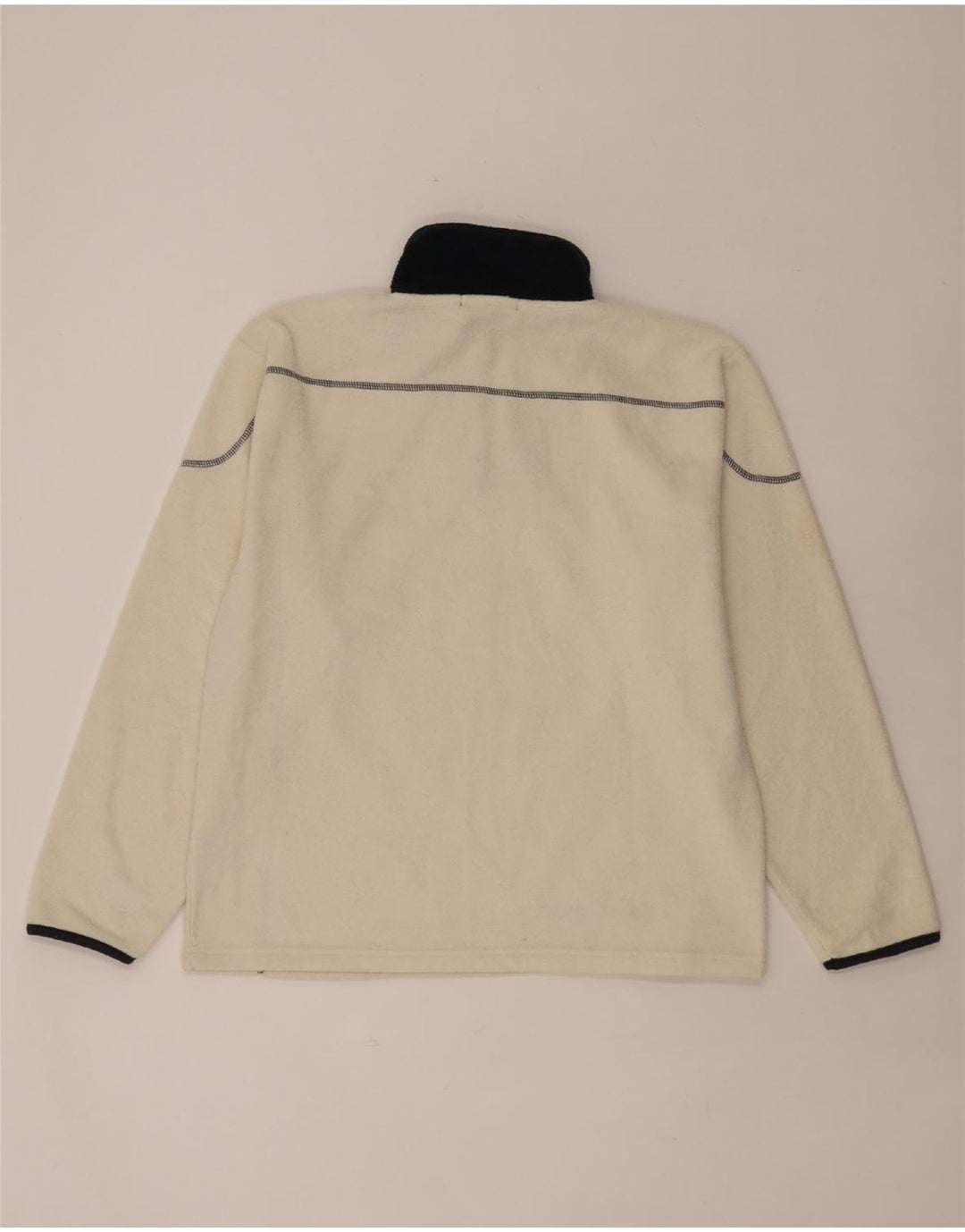 Iceberg Pull polaire à col zippé pour homme XL Blanc Colorblock Polyester