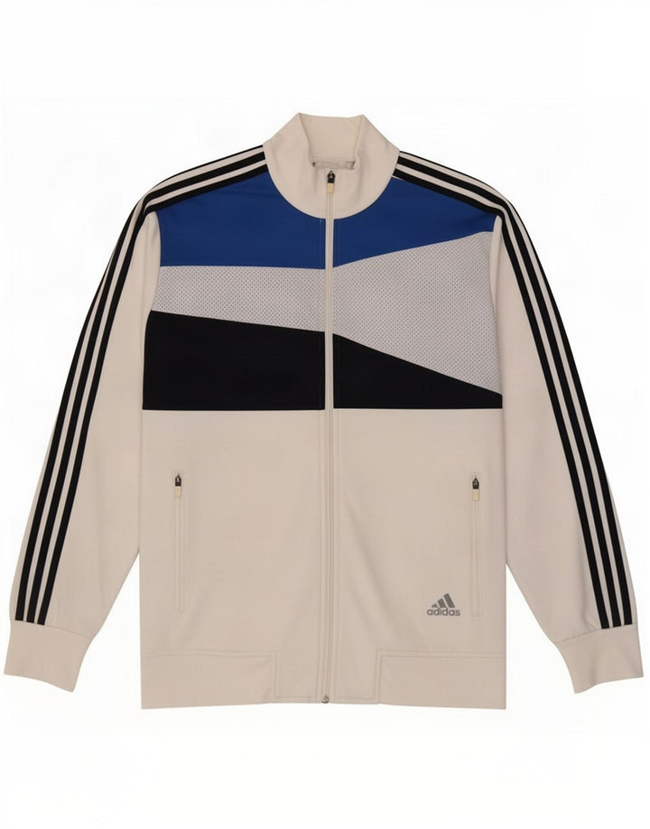 Adidas Veste de survêtement pour homme UK 38/40 Blanc moyen Colourblock