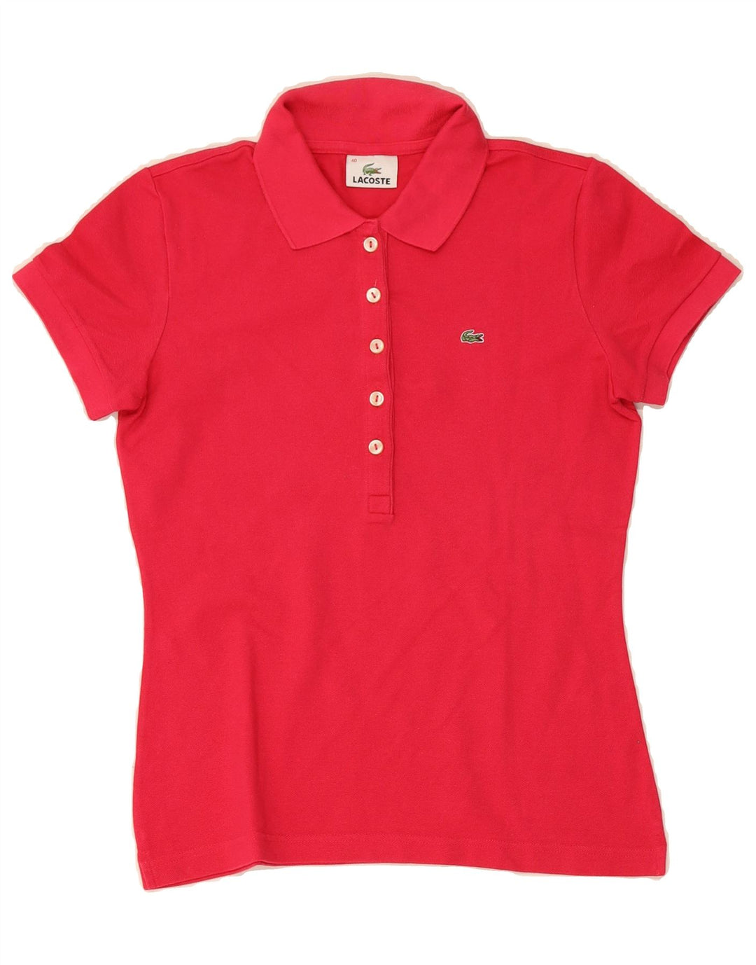 LACOSTE Womens Polo Shirt Size 40 Medium Pink Cotton Vintage Lacoste and Second-Hand Lacoste from Messina Hembry 