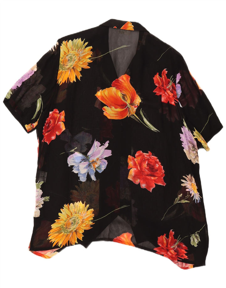 SOMMERMANN Chemisier transparent pour femme UK 24 4XL Noir Floral