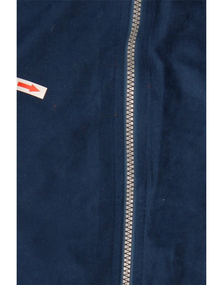 Aesse Veste de survêtement en velours pour homme 2XL Bleu marine Colorblock Polyester