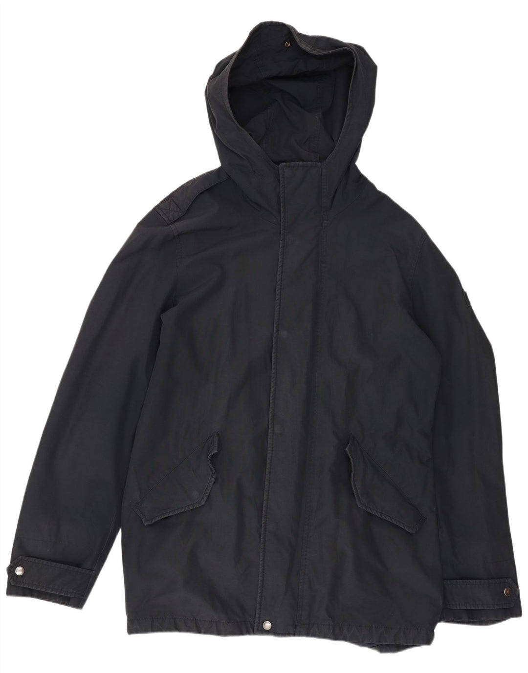 WOOLRICH Parka à capuche pour homme UK 40 Large Bleu marine en coton