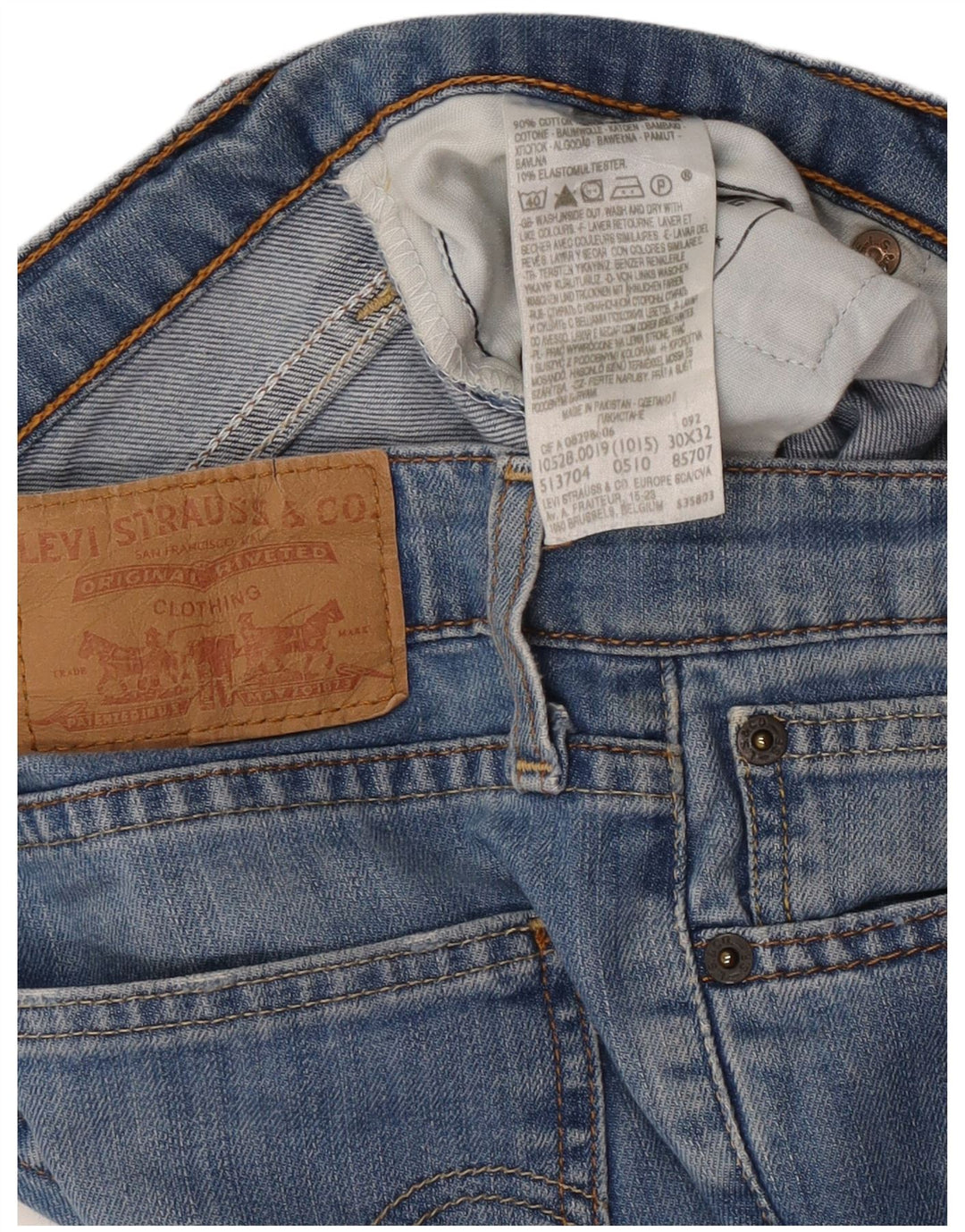 Levi's Jean Droit Femme W30 L30 Bleu Coton
