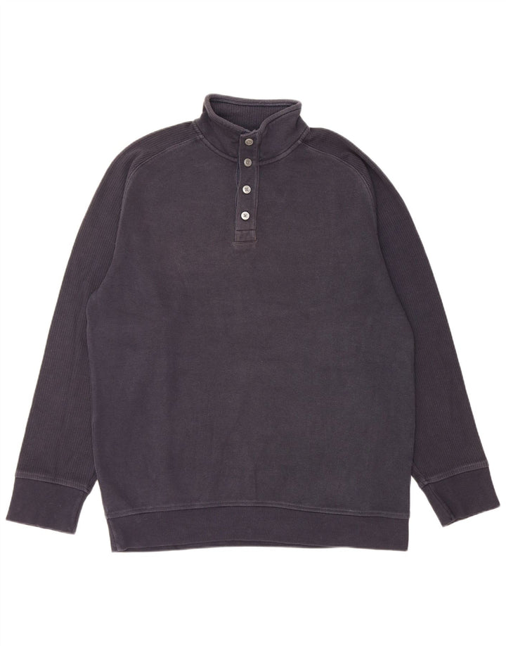 Marks & Spencer Pull à Col Boutonné Homme Bleu Marine Moyen