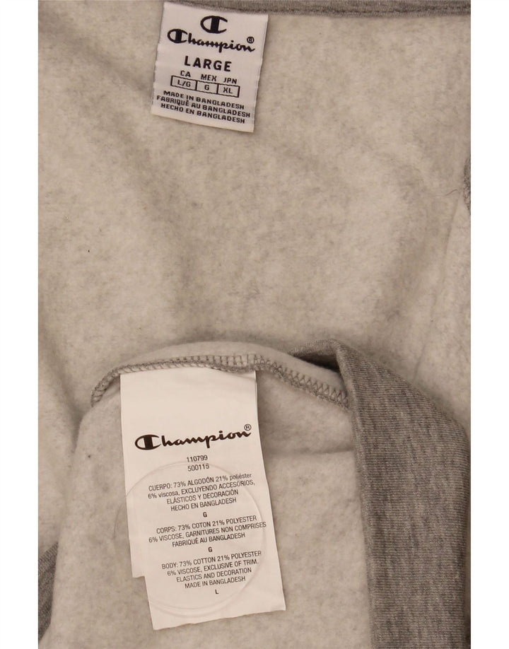 Champion Veste de Survêtement Graphique pour Homme Grand Coton Chiné Gris
