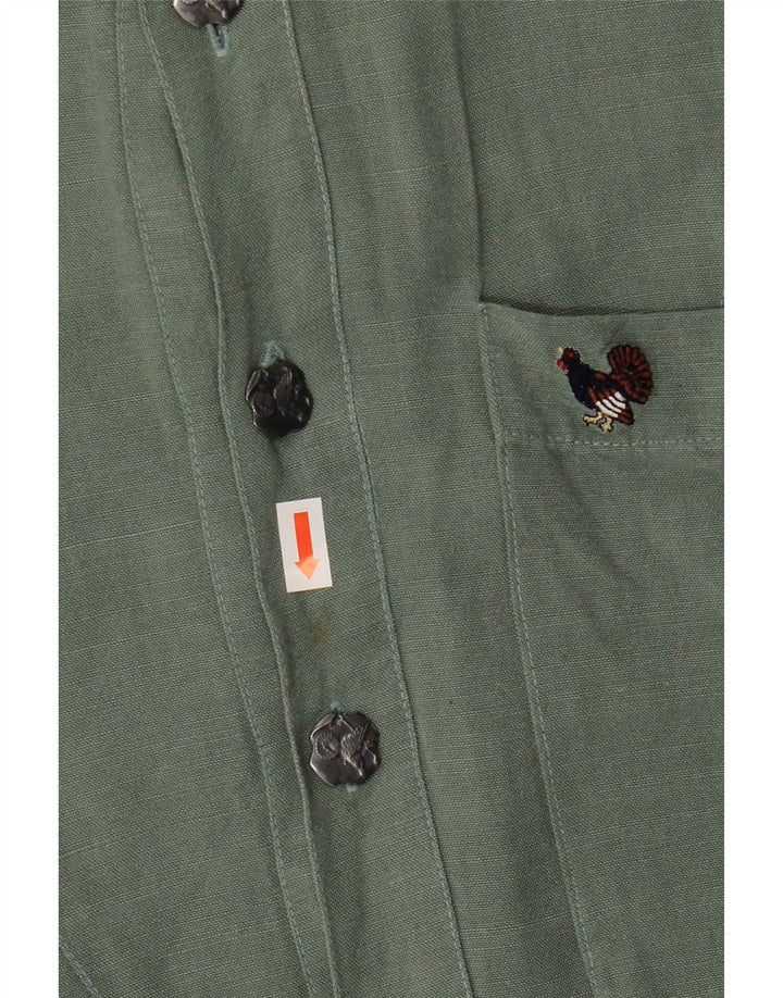Chemise à manches courtes vintage pour hommes 2XL vert