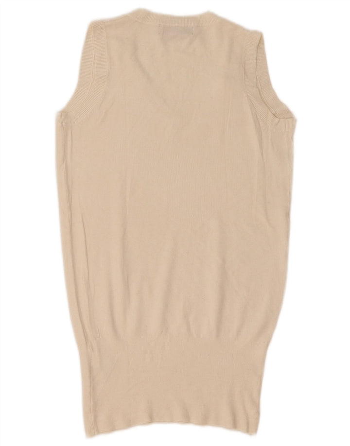 Zara Débardeur Femme UK 12 Rayonne Blanche Moyenne