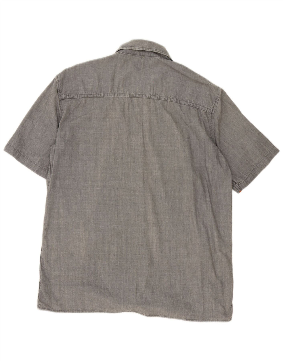 Lee Chemise à Manches Courtes Homme Gris Moyen Coton