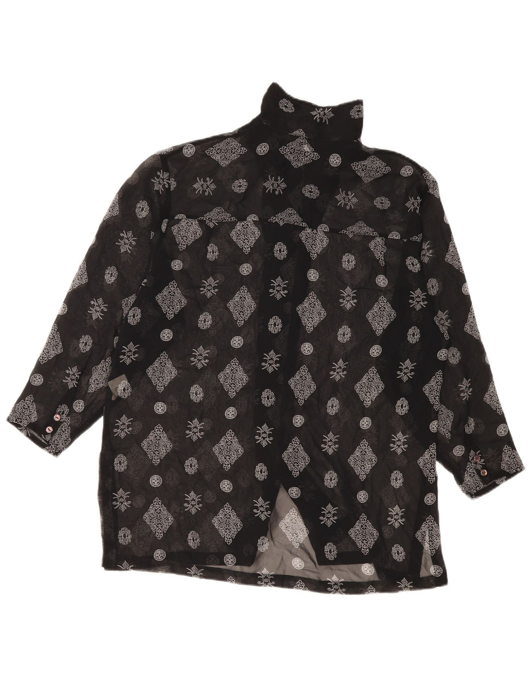 S.Oliver Chemise longue pour femme EU 36 Petit Noir Floral Polyester