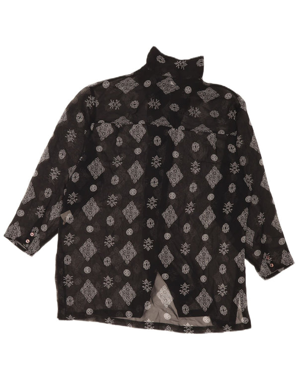 S.Oliver Chemise longue pour femme EU 36 Petit Noir Floral Polyester