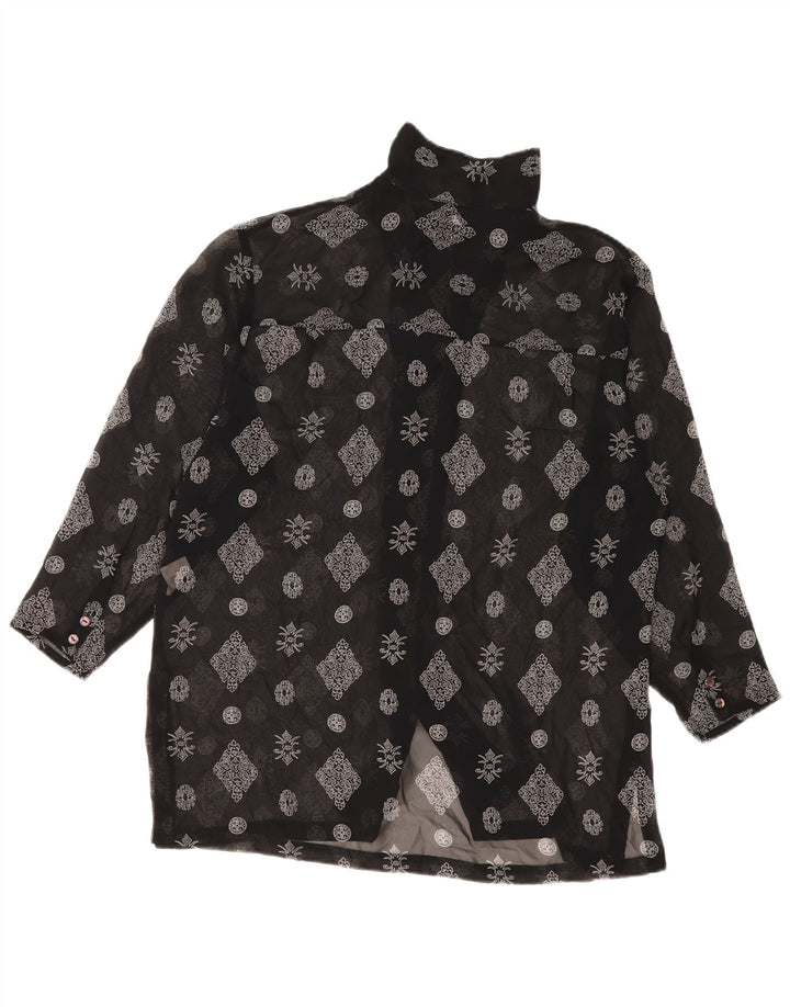 S.Oliver Chemise longue pour femme EU 36 Petit Noir Floral Polyester
