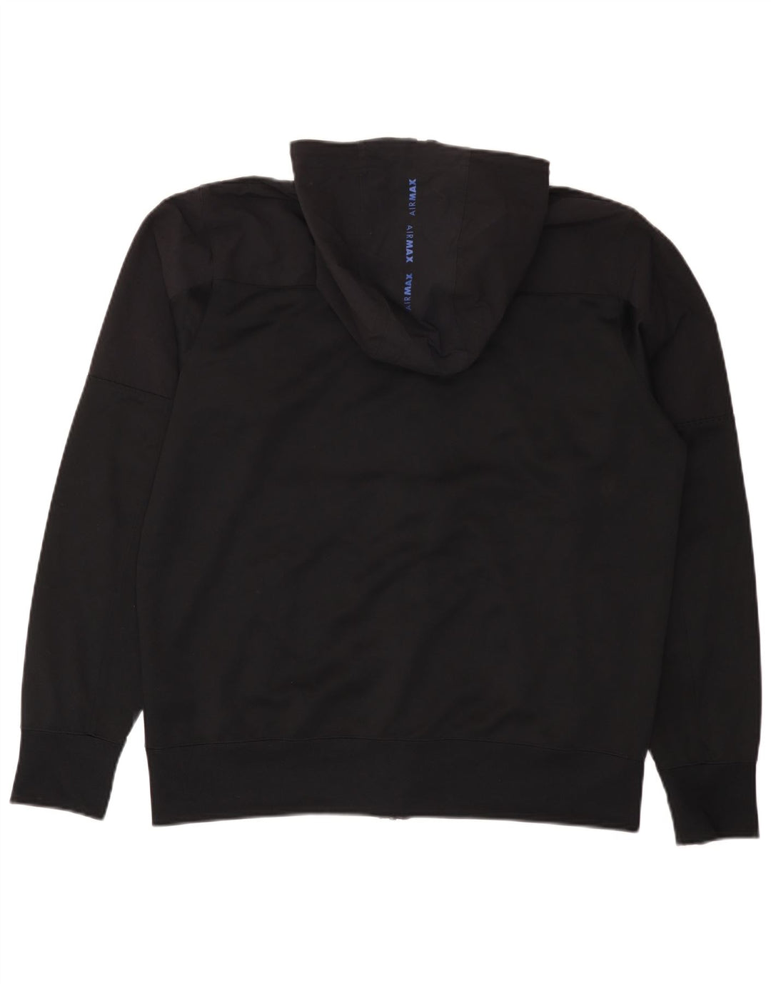 Nike Pull à capuche zippé graphique pour homme Large Noir Polyester