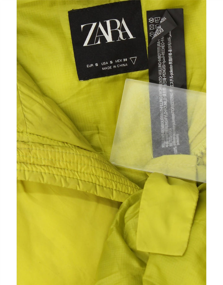 Zara Veste matelassée coupe ample pour homme UK 36 Small Jaune Polyester