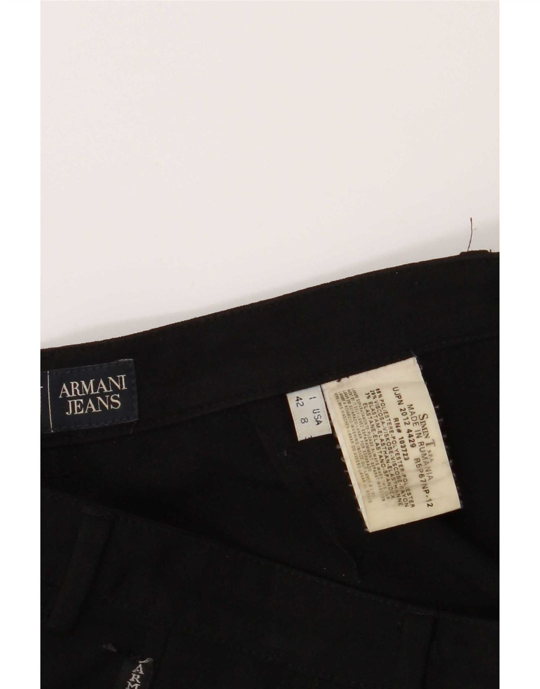 Armani Pantalon décontracté Bootcut pour femme UK 12 Medium W28 L30 Noir Polyester