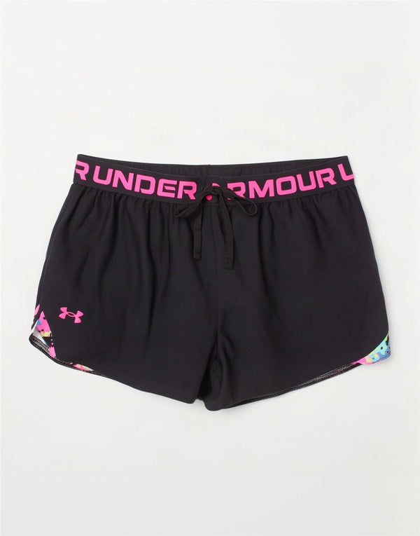 Under Armour Short de Sport Coupe Ample Fille 13-14 Ans XL Noir Camouflage