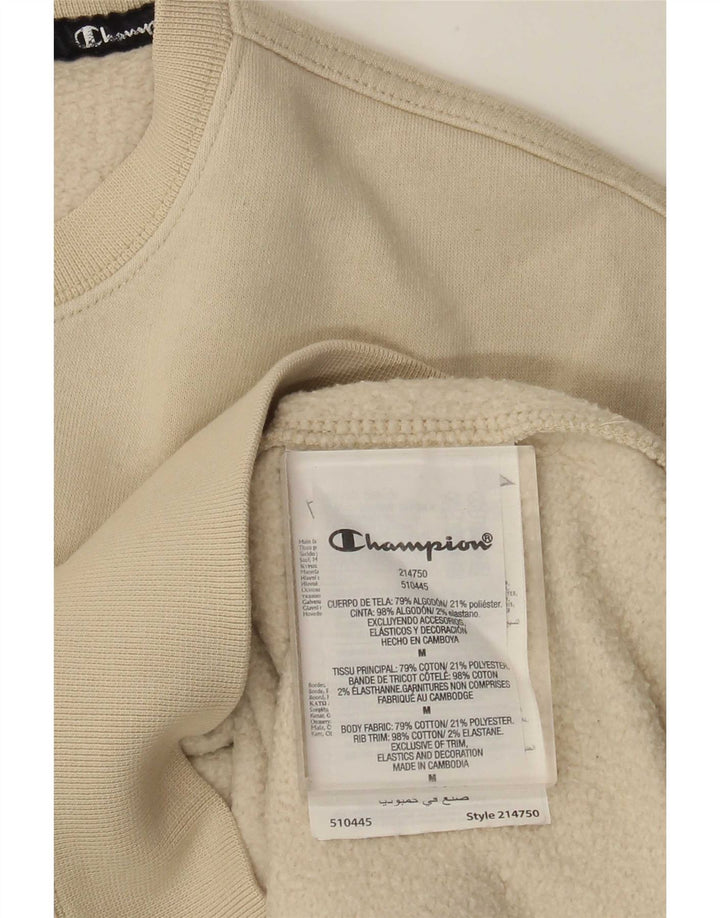 Champion Sweat-Shirt Homme Beige Moyen Coton