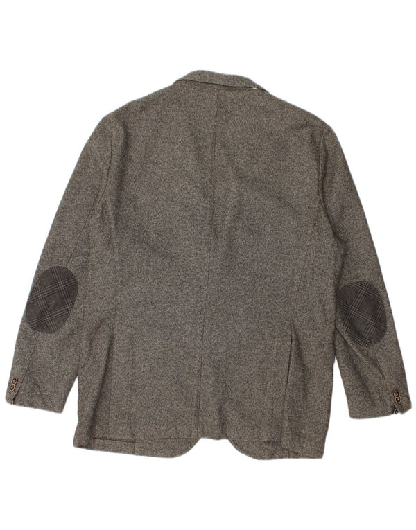 Manuel Ritz Veste Blazer 2 Boutons Homme IT 54 2XL Gris Moucheté Coton