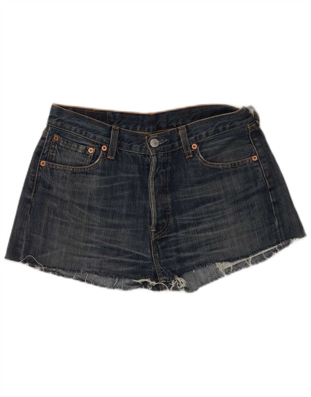 Levi's Short en Jean 501 Femme W30 Bleu Moyen Coton