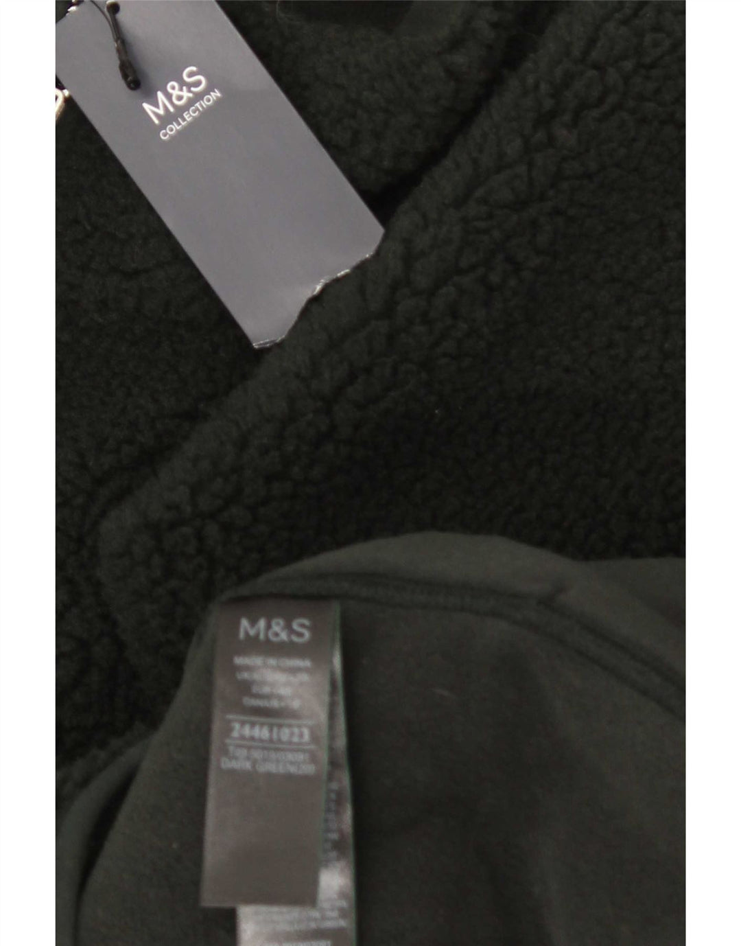 Marks & Spencer Veste polaire pour femme UK 20 2XL Vert Polyester