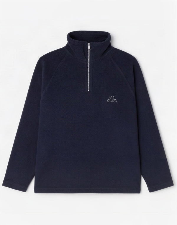 Kappa Pull polaire à col zippé pour homme, petit, bleu marine