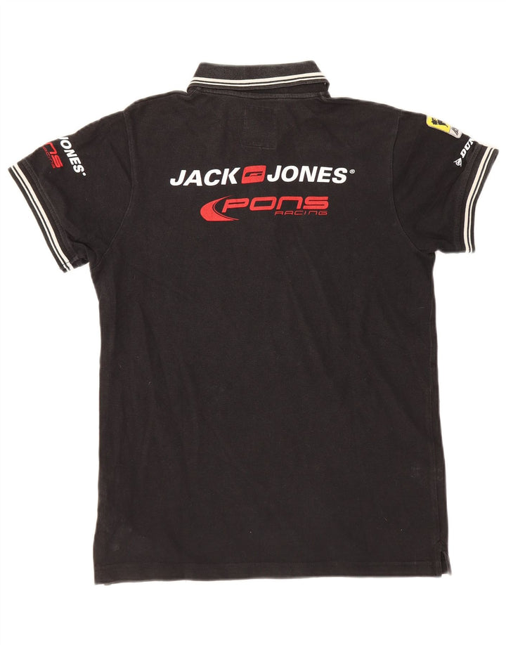 Jack & Jones Polo Graphique Homme Petit Noir Coton