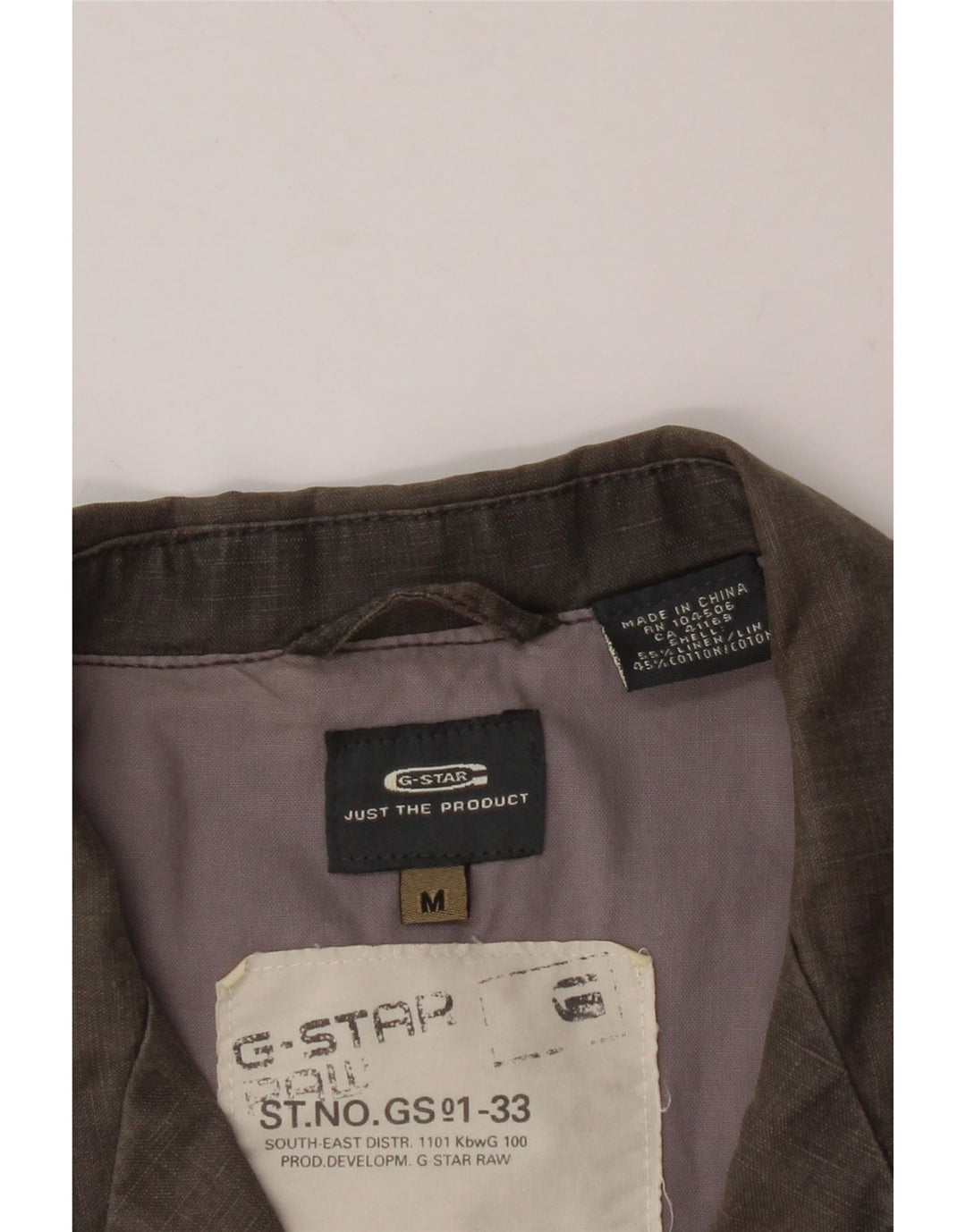 G-STAR Mens 1 Button Blazer Jacket UK 38 Medium Grey Linen Vintage G-Star and Second-Hand G-Star from Messina Hembry 