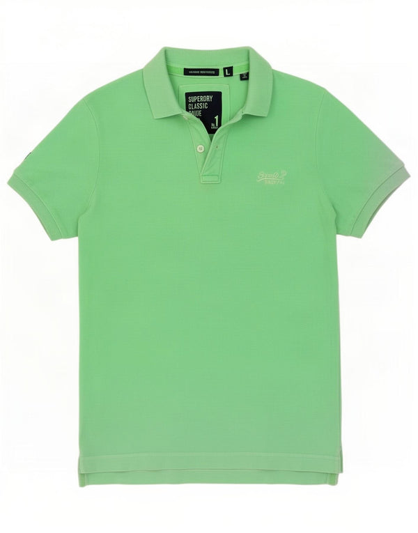 Superdry Polo Homme Grand Vert Coton