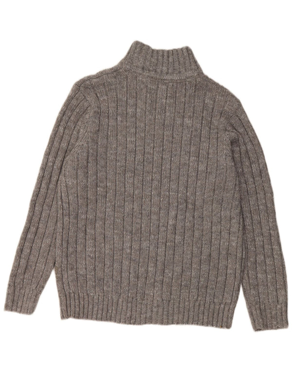 Marks & Spencer Pull col zippé pour homme en acrylique moucheté grand gris